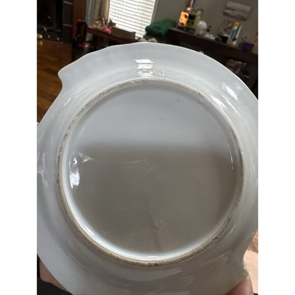 Vintage Porcelain Ashtray Blue Lusterware Pink Lily Flower Gold Trim Japan - Picture 4 of 6